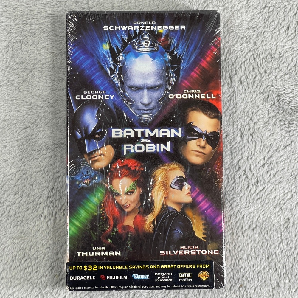 Batman & Robin VHS Tape Warner Bros. Movie Action Sci-Fi Sealed